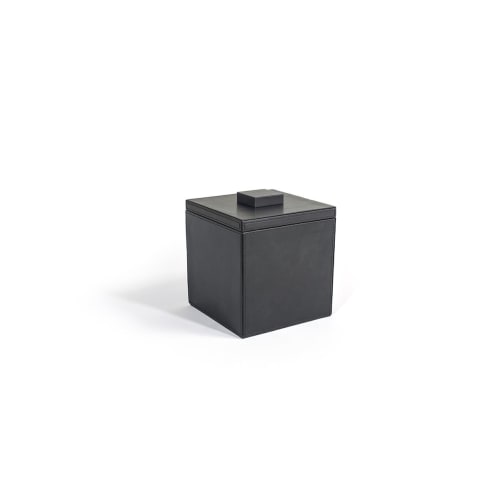 London Ice Bucket 3.5 Quart Square, Black with Black Lid